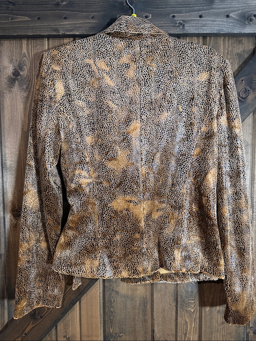 Joseph Ribkoff Brown and Tan Leopard-Print Belted Blazer - Picture 6 of 6